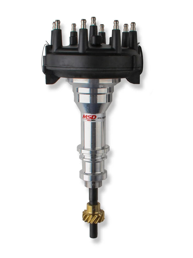 MSD Distributor designed for race applications using MSD Crank Trigger systems. 83795 - Back View