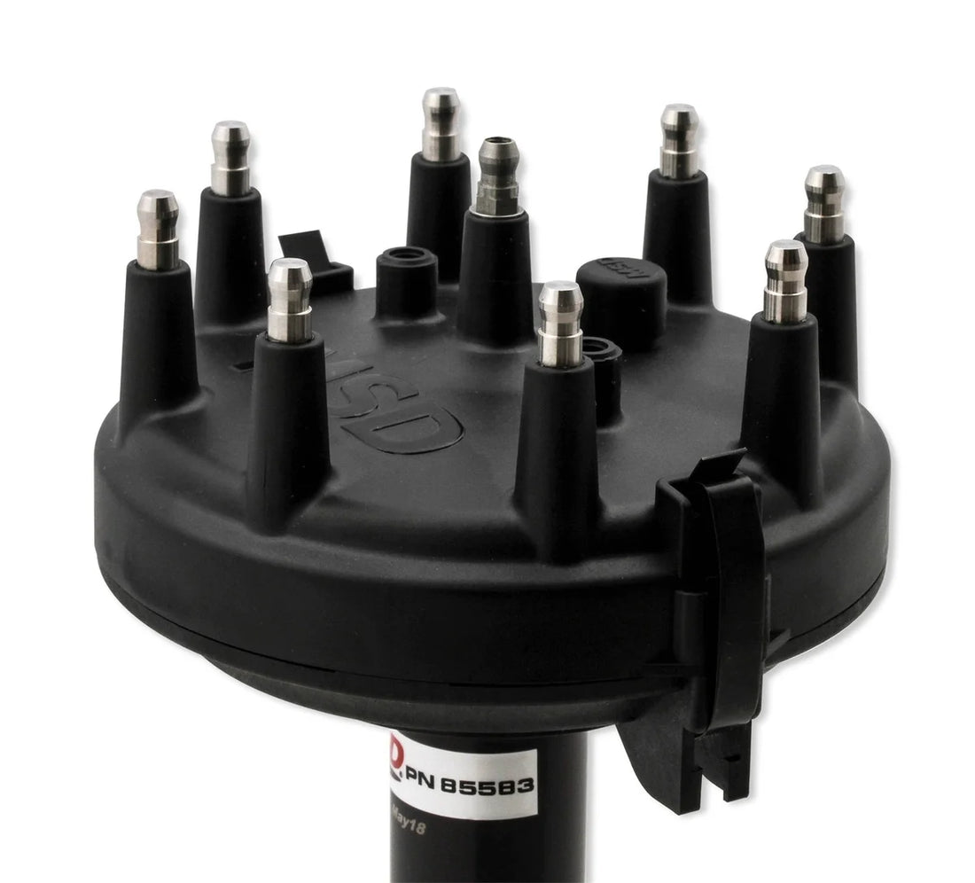 MSD Distributor designed for race applications using MSD Crank Trigger systems. 85583 - Installation View