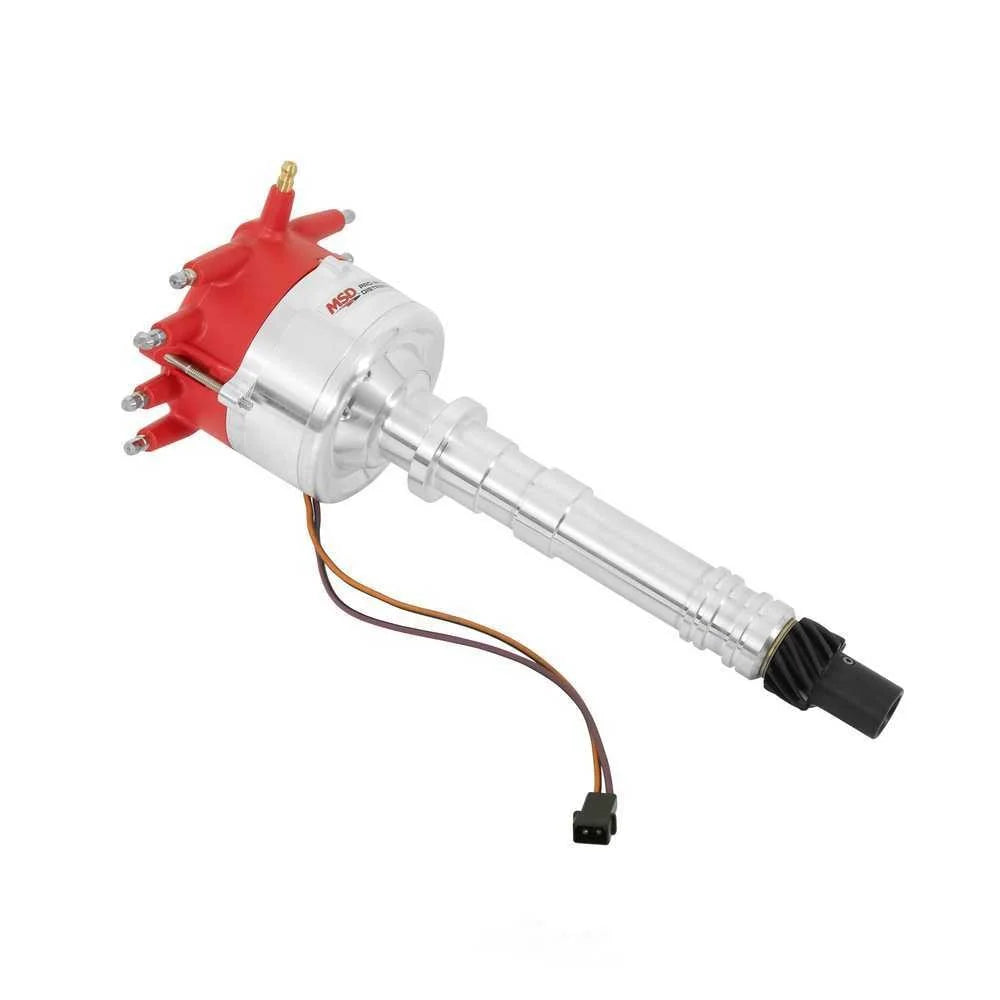 MSD Flat Top Pro-Billet Distributor 84891 fits Chevy - Side View