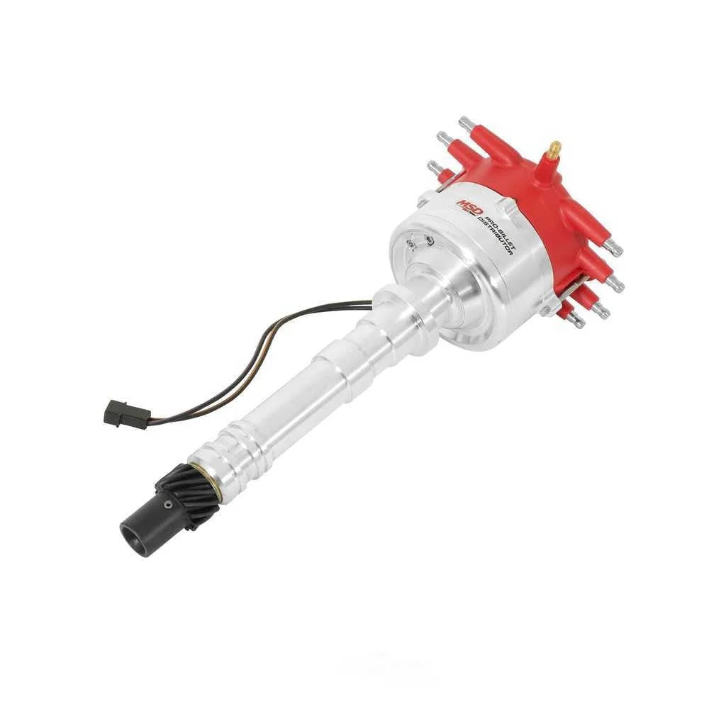 MSD Flat Top Pro-Billet Distributor 84891 fits Chevy - Back View