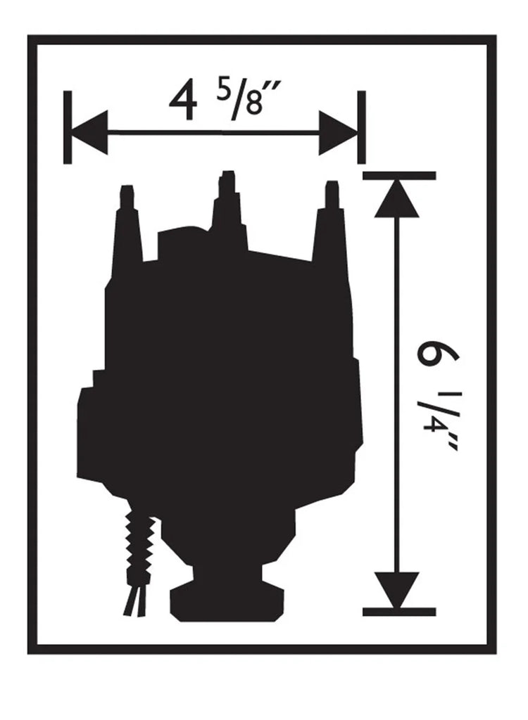 MSD Ford 2.3L Billet Distributor 8473 - Side View