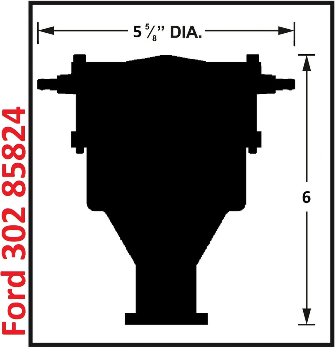 MSD Ford 289 - 302 Crab Cap Distributor 85824 - Side View