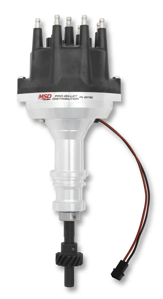 MSD Ford 289-302 Small Diameter Black Cap Pro-Billet Distributor 85795 - Main Product View