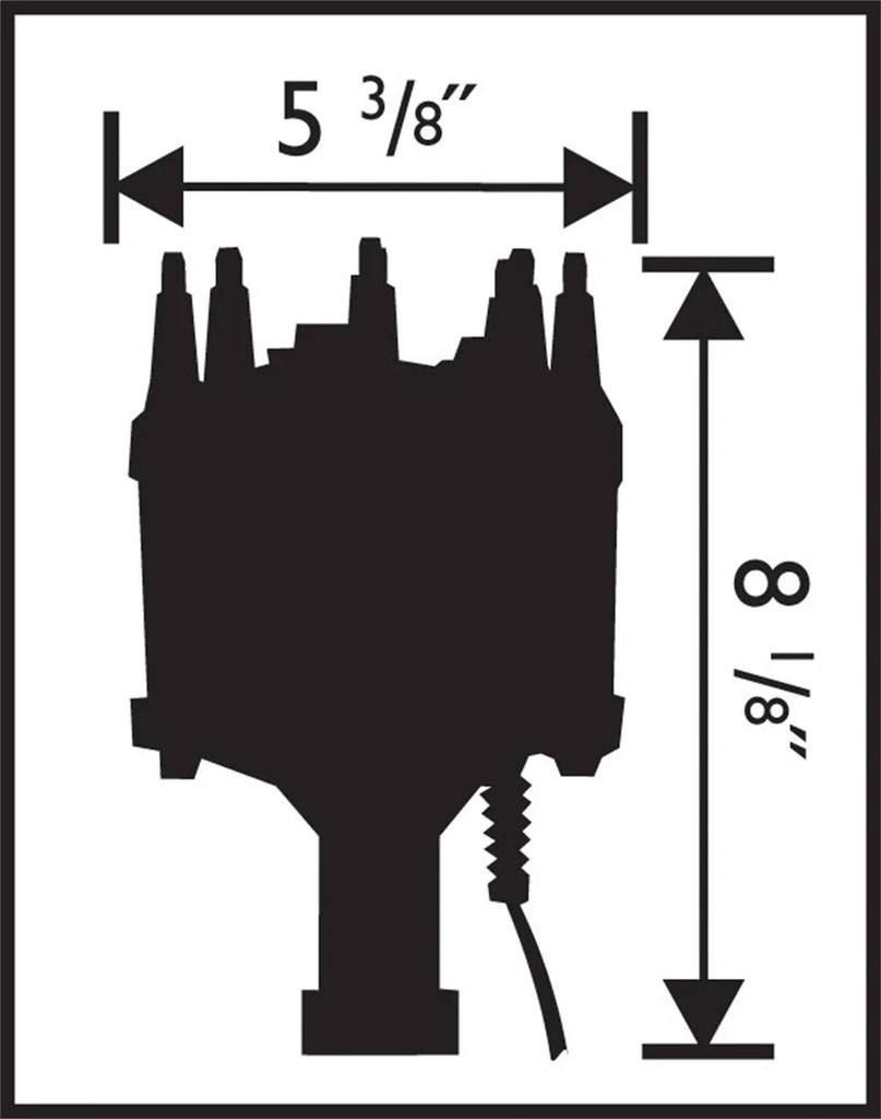 MSD Ford 351W Dual Pickup Distributor 8384 - Side View