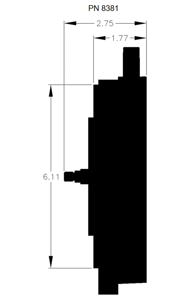 MSD GM LT1 5.7L 92-94 Early Model, Distributor 8381 - Side View