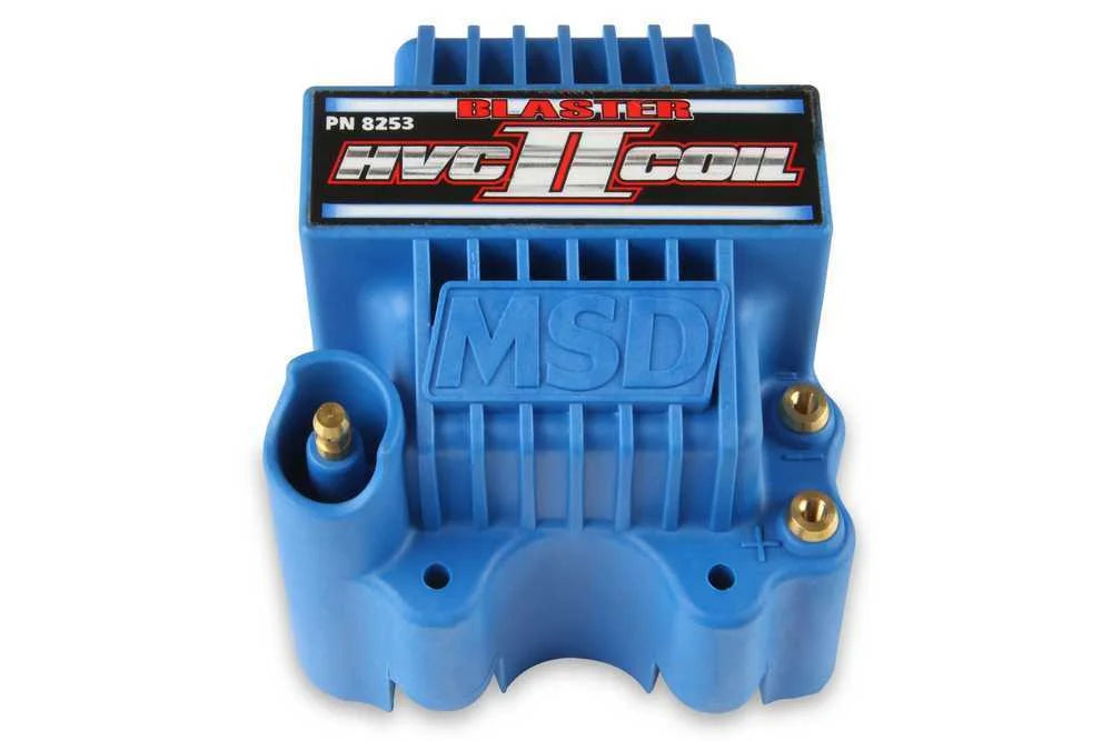 MSD Ignition Coil - Blaster Series - HVC-2 - Blue 8253 - Back View