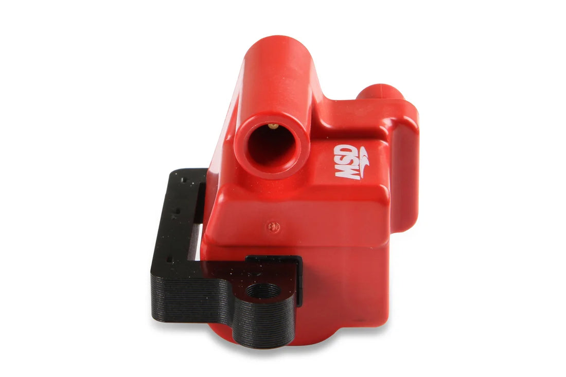 MSD Ignition Coil - GM LS Blaster Series - Red fits 1999-2007 Chevrolet / Gm / GMC L-series TRUCK Engine - Back View