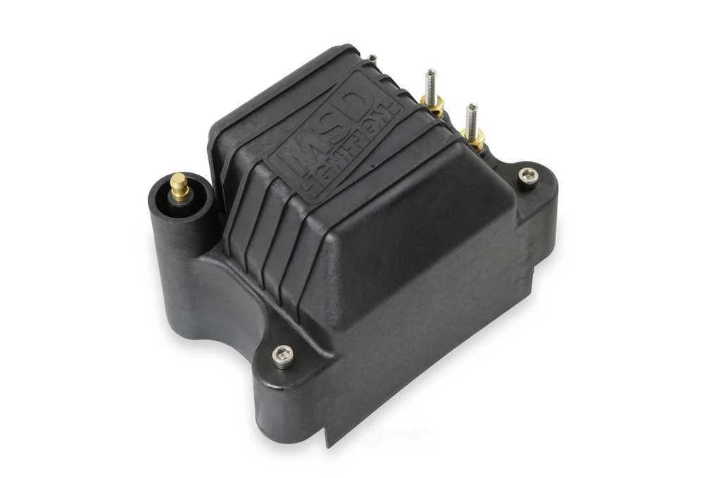 MSD Ignition Coil - Pro Mag - 44 Amp - Black 81423 - Back View