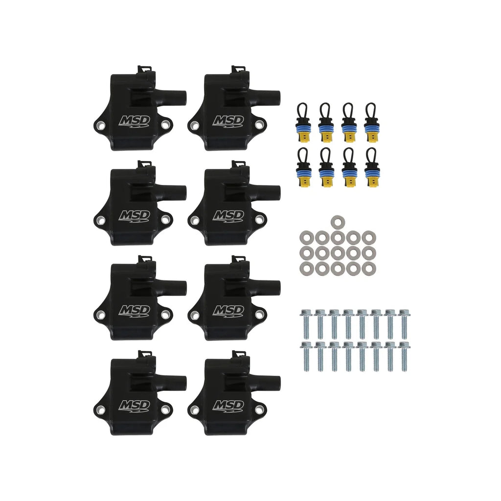MSD Ignition Coil Pro Power Series Black 8-Pack fits 2004 2005 Cadillac CTS V / 1998-2002 Chevrolet Camaro Z28 / 1997-2003...