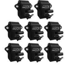 Load image into Gallery viewer, MSD Ignition Coil Pro Power Series Black 8-Pack fits 2004 2005 Cadillac CTS V / 1998-2002 Chevrolet Camaro Z28 / 1997-2003...