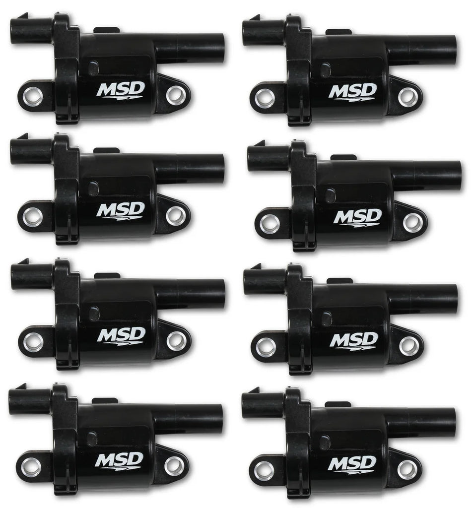 MSD Ignition Coil Series Black 8-Pack- Round fits 2015-2018 Cadillac Escalade / 2015-2018 Cadillac Escalade ESV / 2014-201...