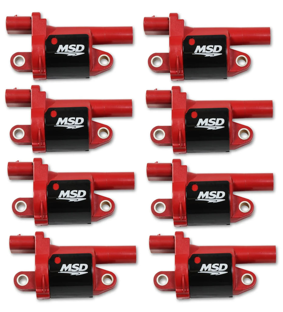 MSD Ignition Coil Series Red 8-Pack Round fits 2015-2018 Cadillac Escalade / 2015-2018 Cadillac Escalade ESV / 2014-2018 C...
