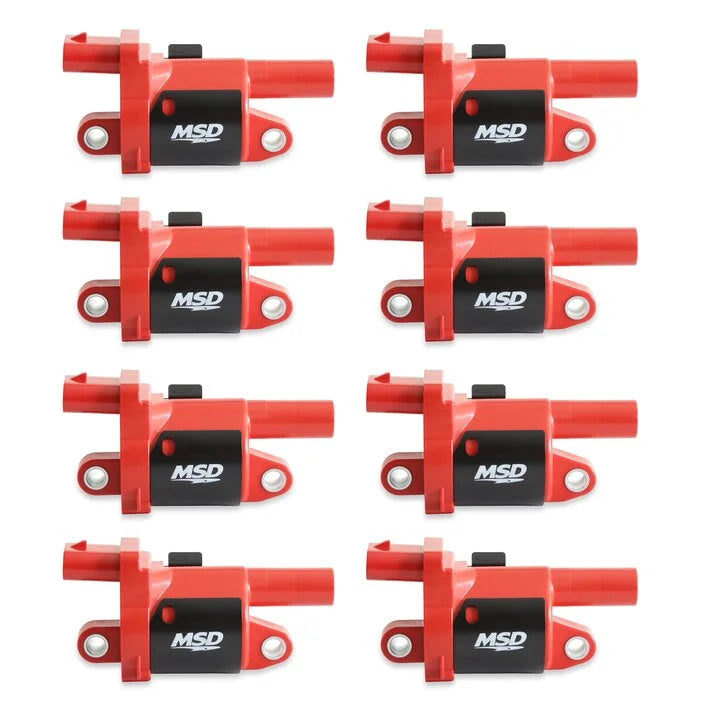 MSD Ignition Coil Series Red 8-Pack Round fits 2015-2018 Cadillac Escalade / 2015-2018 Cadillac Escalade ESV / 2014-2018 C...