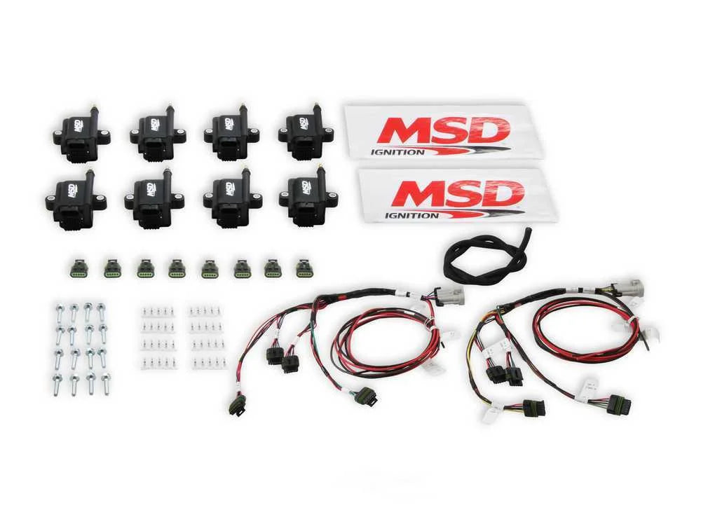 MSD Ignition Coil - Smart - Big Wire Kit - Black 82893-KIT - Side View
