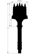 Load image into Gallery viewer, MSD Late Model HEI V8 Ext Coil Distributor - Black fits 1987-1995 Chevrolet / GMC - Side View