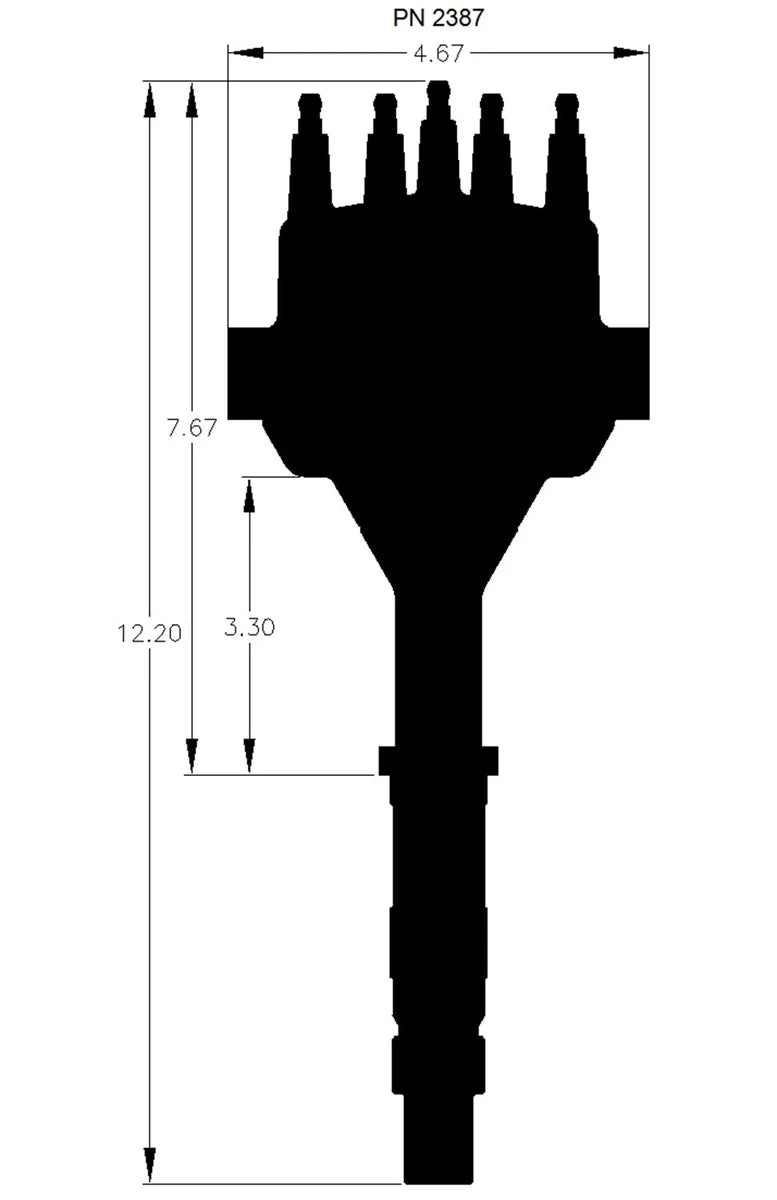 MSD MSD AMC V-8 EFI Dual Sync Distributor 2387 - Side View