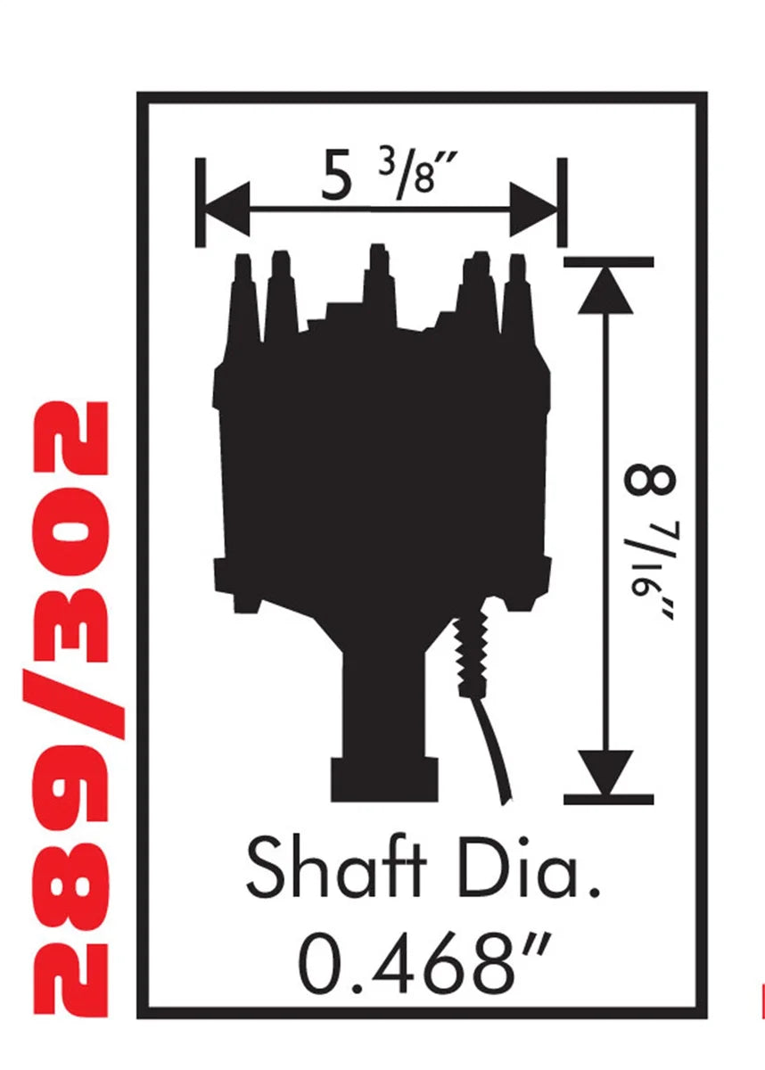MSD MSD Billet Distributor - Ford - Small Block - Iron Gear 8582 - Side View