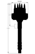 Load image into Gallery viewer, MSD MSD Black Chevy V8 Pro-Billet Distributor w/ locked-out timing &amp; bronze gear 85505 - Side View