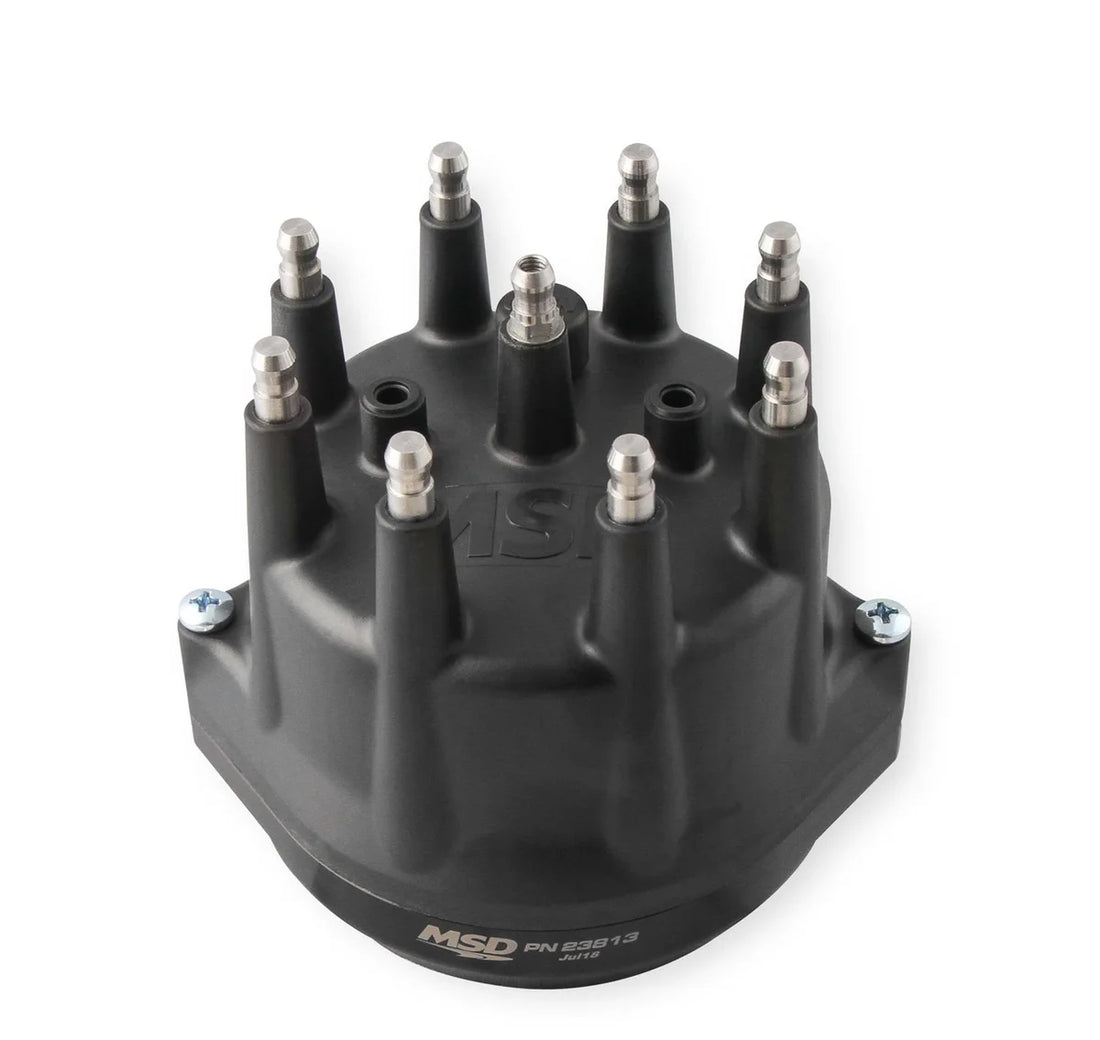 MSD MSD Black, Chrysler 318-360 Dual Sync Distributor 23813 - Back View