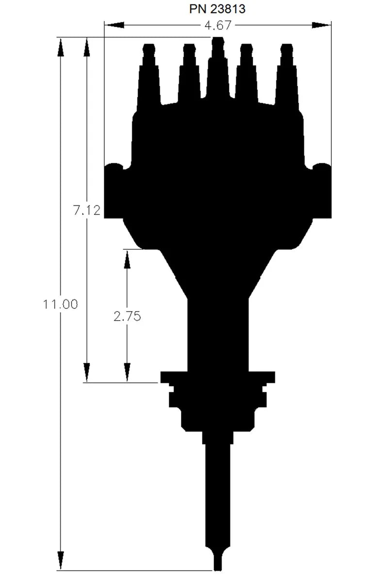 MSD MSD Black, Chrysler 318-360 Dual Sync Distributor 23813 - Additional View 6
