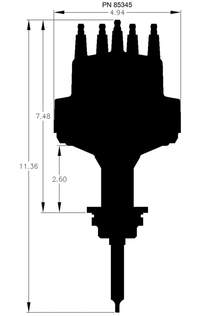 MSD MSD Black Chrysler 318-360 Pro-Billet Distributor 85345 - Additional View 7