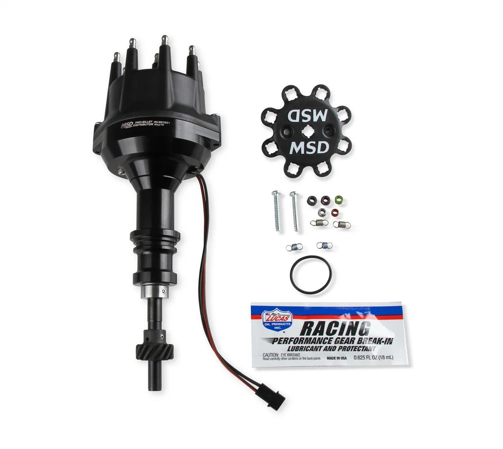 MSD MSD Black Distributor Ford 289-302, Pro Billet, Small Cap, Steel Gear 857931 - Main Product View