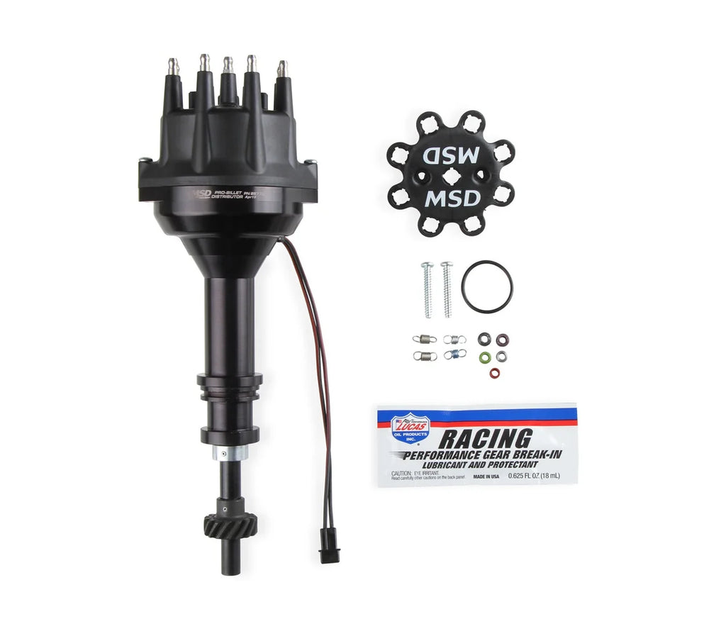MSD MSD Black Distributor Ford 351C-460, Pro Billet, Small Cap, Steel Gear 857731 - Main Product View