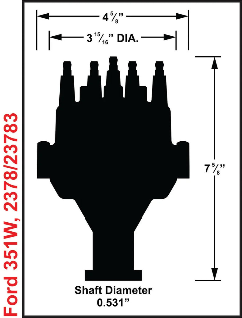 MSD MSD Black, Ford 351W Dual Sync Distributor 23783 - Additional View 5