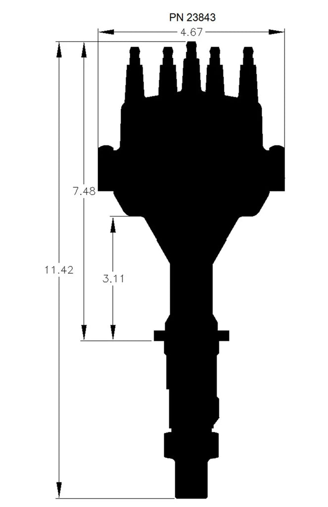 MSD MSD Black, Pontiac V8 Dual Sync Distributor 23843 - Additional View 6