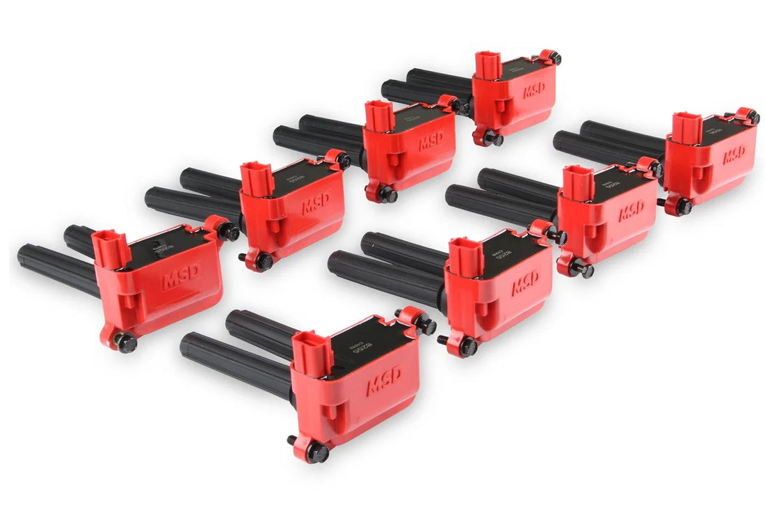 MSD MSD Blaster Ignition Coil - Gen III HEMI 05-24 - Red - 8-Pack 5.7/6.1/6.2/6.4 82558 - Back View