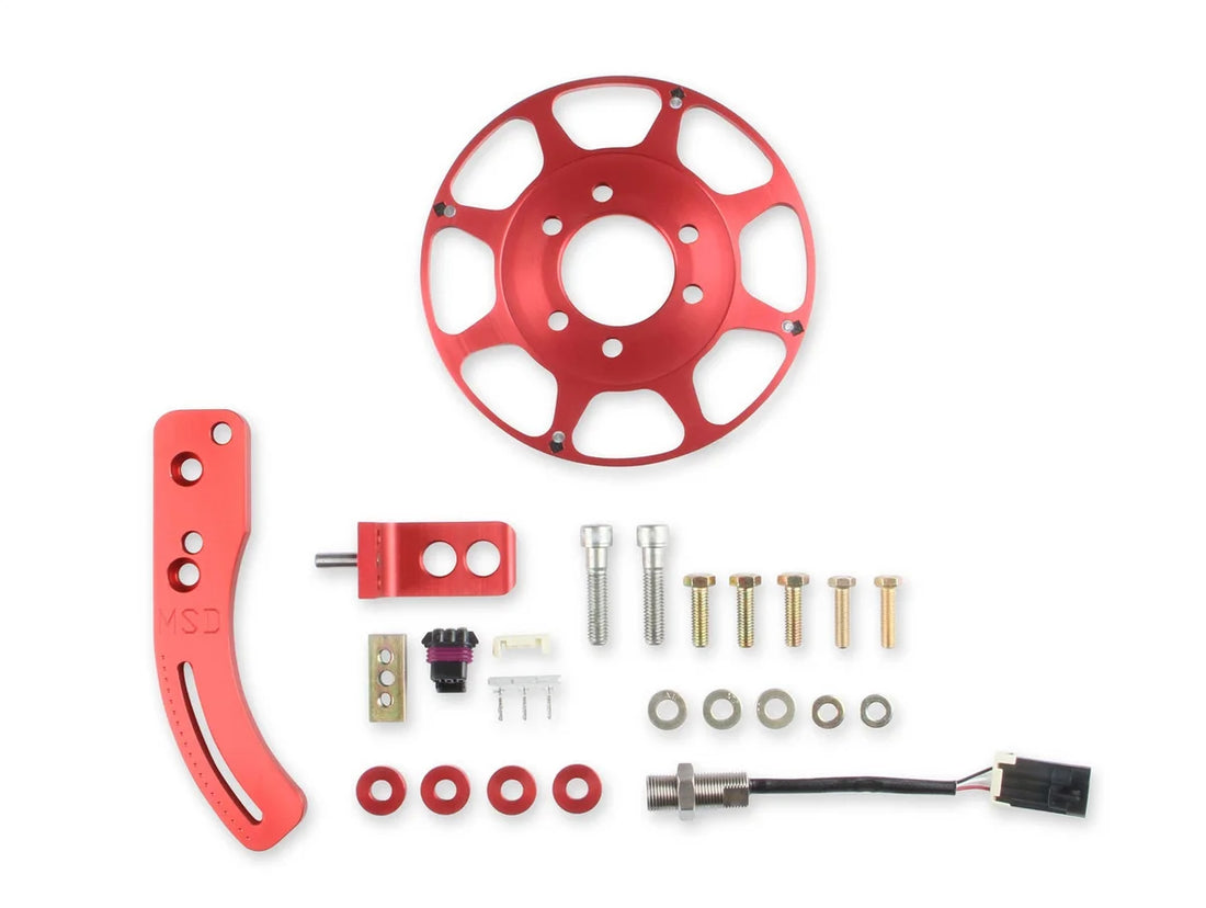 MSD MSD Crank Trigger Wheel Kit - Flying Magnet - Hall-Effect  - BBC - 8 in. 86201 - Side View