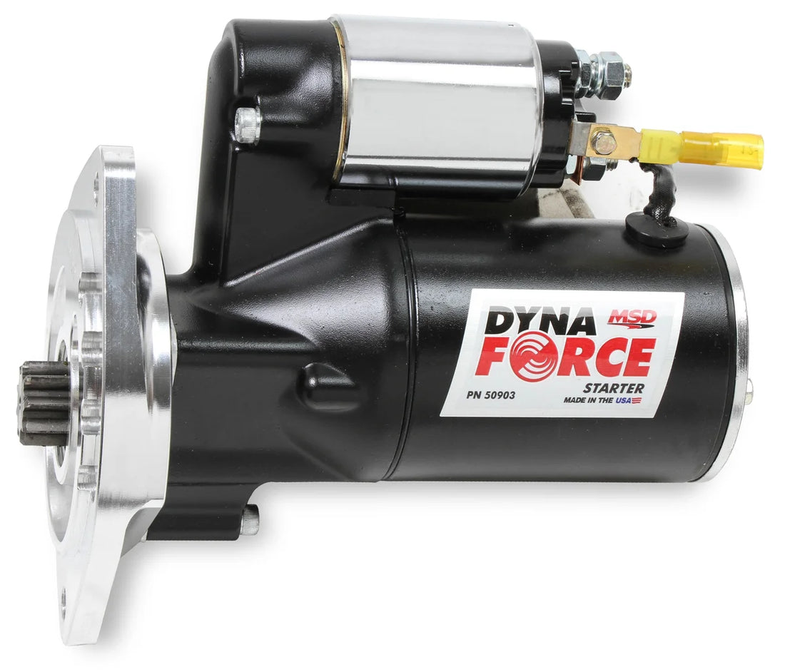MSD MSD DynaForce Starter - High Torque - Black - 3/4" Depth Ring Gear - Side View