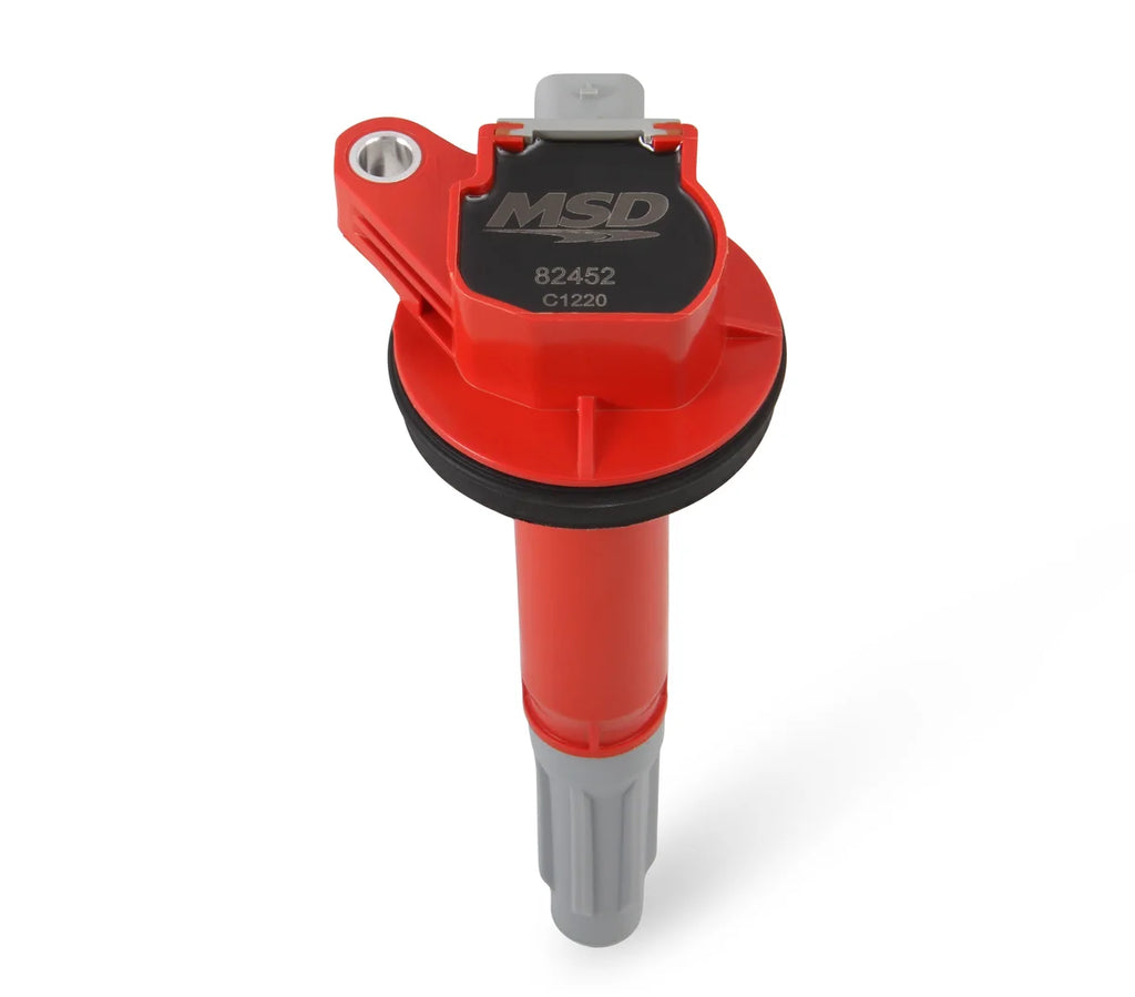 MSD MSD Ignition Coil - Blaster - Ford Shelby GT350/500 5.2L V8 - Red - 8-Pack - Side View