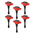 Load image into Gallery viewer, MSD MSD Ignition Coil - Blaster Series - Fits Nissan/Infiniti 3.5L - Red - 6-Pack - Main Product View
