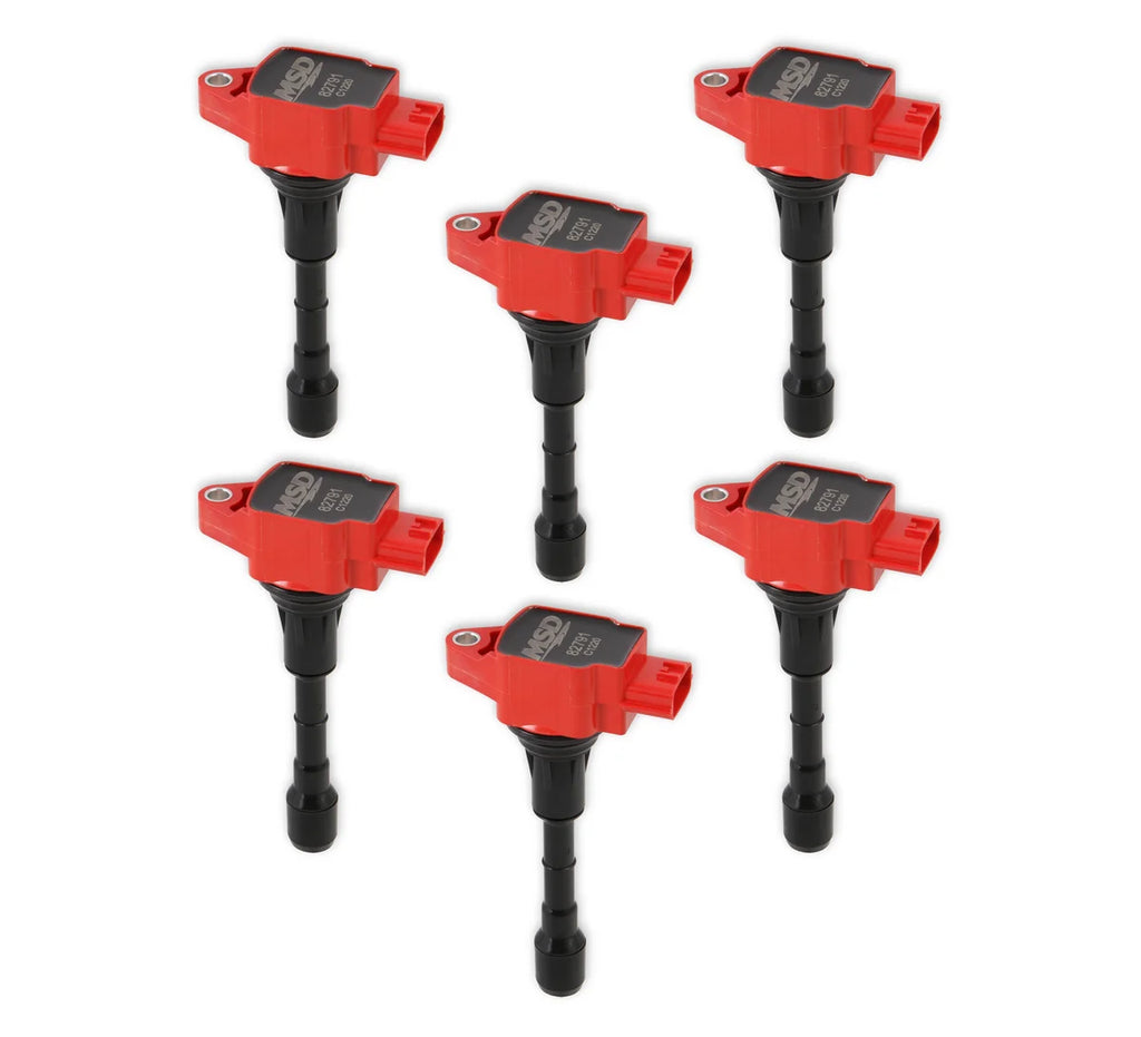 MSD MSD Ignition Coil - Blaster Series - Fits Nissan/Infiniti 3.5L - Red - 6-Pack - Main Product View