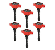 Load image into Gallery viewer, MSD MSD Ignition Coil - Blaster Series - Fits Nissan/Infiniti 3.5L - Red - 6-Pack - Main Product View