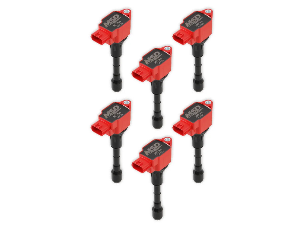 MSD MSD Ignition Coil - Blaster Series - Fits Nissan/Infiniti 3.7L - Red - 6-Pack - Main Product View
