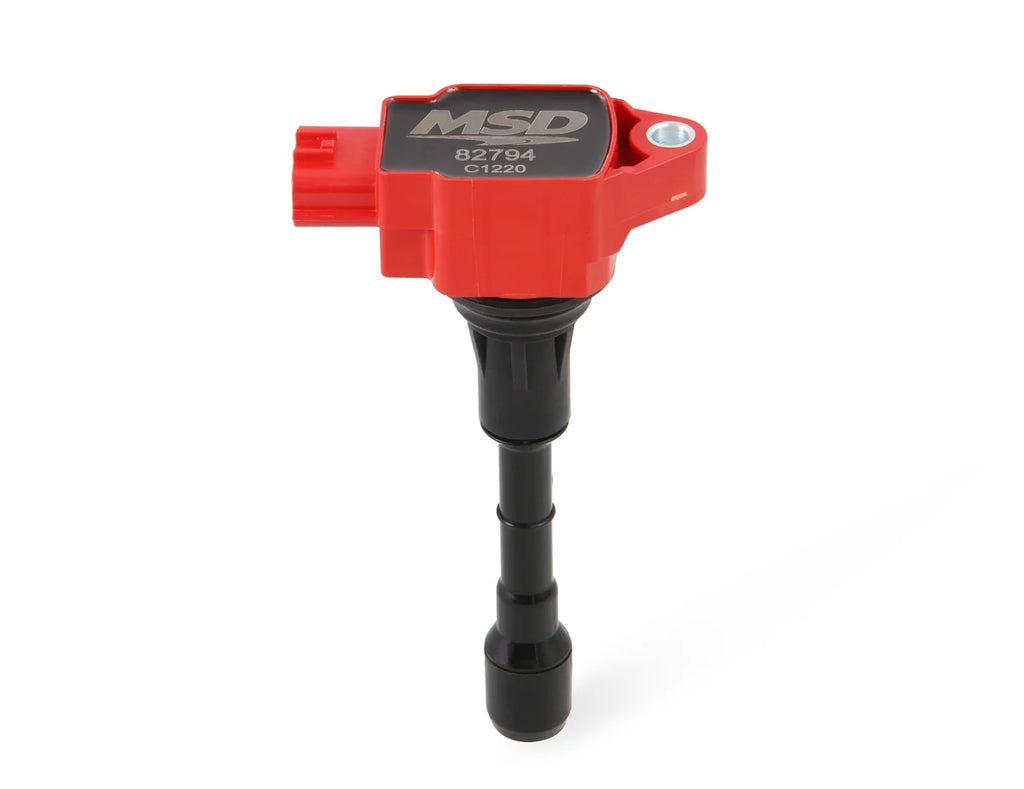 MSD MSD Ignition Coil - Blaster Series - Fits Nissan/Infiniti 3.7L - Red - 6-Pack - Side View