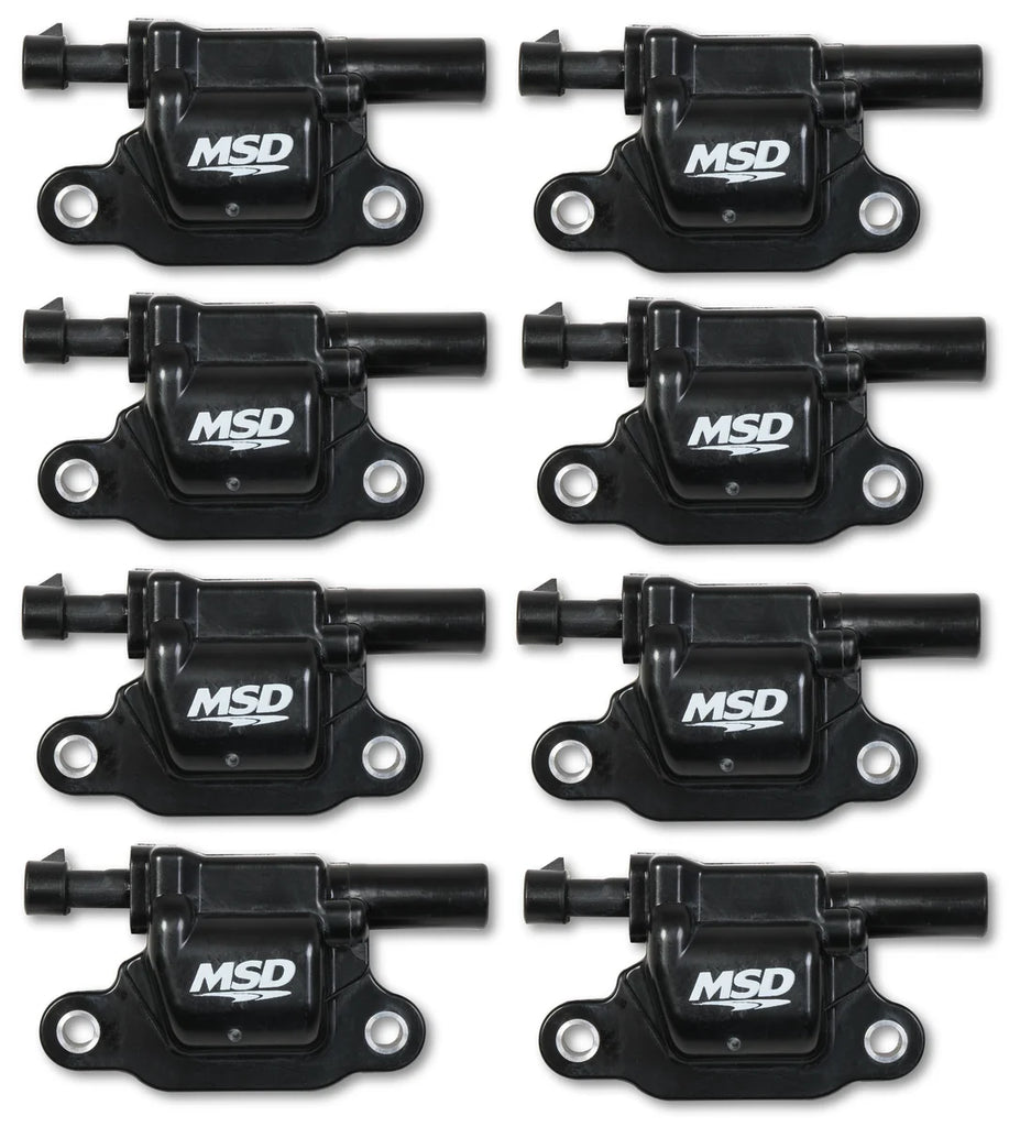 MSD MSD Ignition Coil - Blaster Series - Gen V GDI Engine - Black - 8-Pack - Square - Main Product View