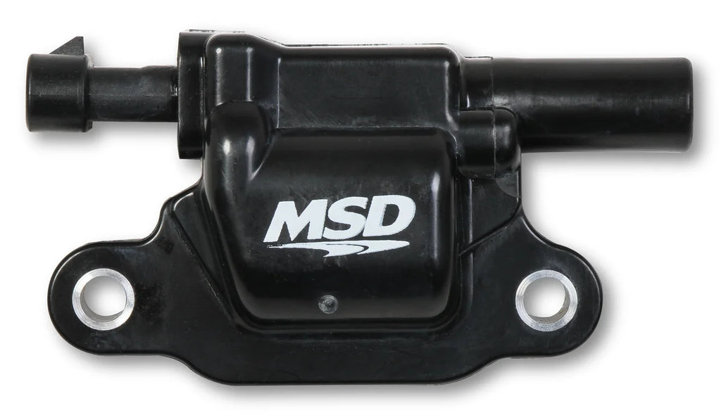 MSD MSD Ignition Coil - Blaster Series - Gen V GDI Engine - Black - 8-Pack - Square - Side View