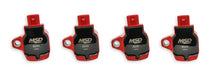 Load image into Gallery viewer, MSD MSD Ignition Coil - Blaster Series - Honda 1.5L/2.0L/2.0L Turbo 4-cyl-Red-4-Pack - Side View