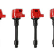Load image into Gallery viewer, MSD MSD Ignition Coil - Blaster Series - Honda 1.5L/2.0L/2.0L Turbo 4-cyl-Red-4-Pack - Back View