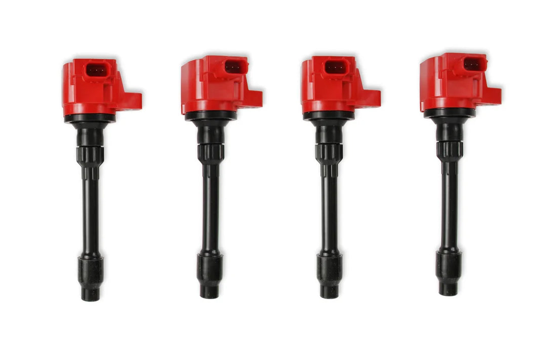 MSD MSD Ignition Coil - Blaster Series - Honda 1.5L/2.0L/2.0L Turbo 4-cyl-Red-4-Pack - Back View