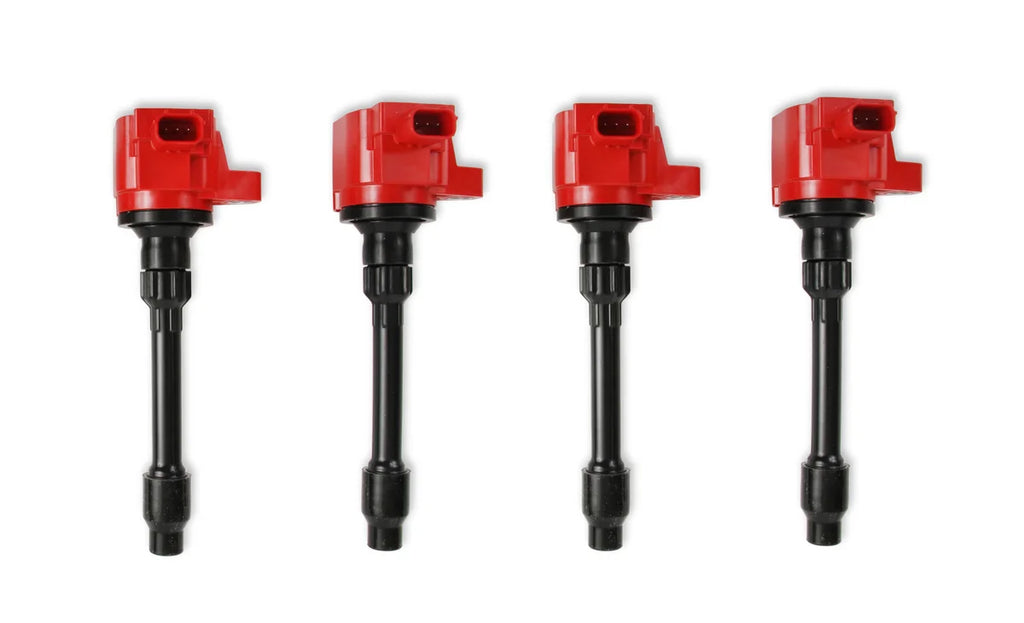 MSD MSD Ignition Coil - Blaster Series - Honda 1.5L/2.0L/2.0L Turbo 4-cyl-Red-4-Pack - Back View