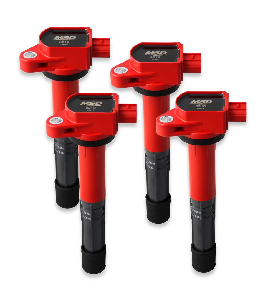 MSD MSD Ignition Coil - Blaster Series - Honda/Acura 2.4L - Red - 4-Pack - Main Product View