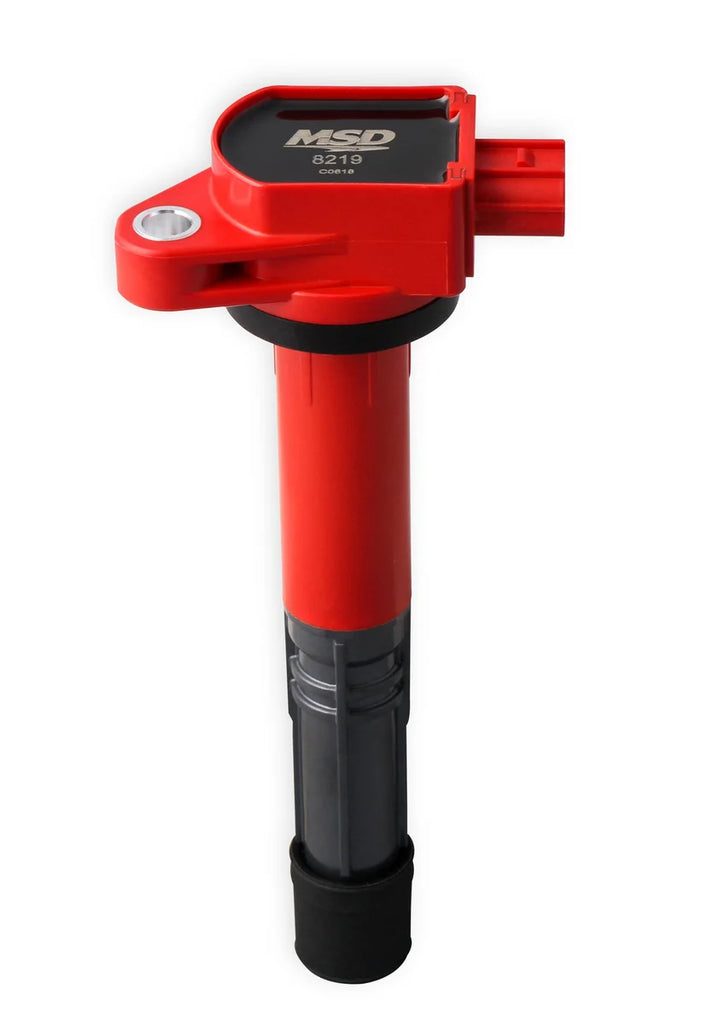 MSD MSD Ignition Coil - Blaster Series - Honda/Acura 2.4L - Red - 4-Pack - Side View