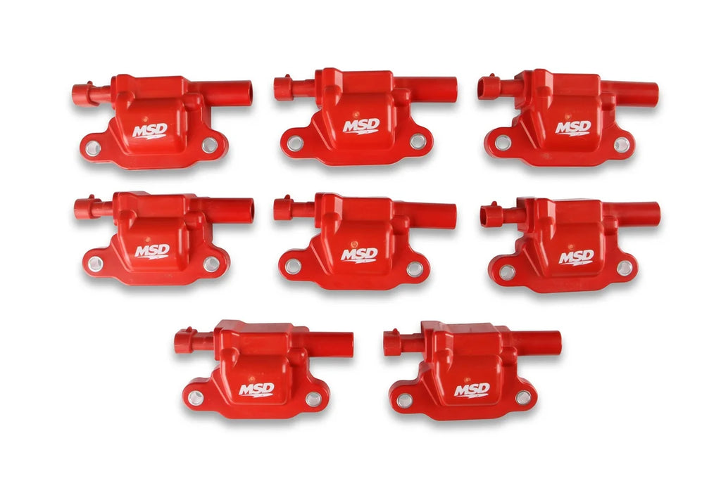 MSD MSD Ignition Coil - Blaster Series - LS2/LS3/LS4/LS7/LS9 Engines - Red - 8-Pack 82658 - Main Product View