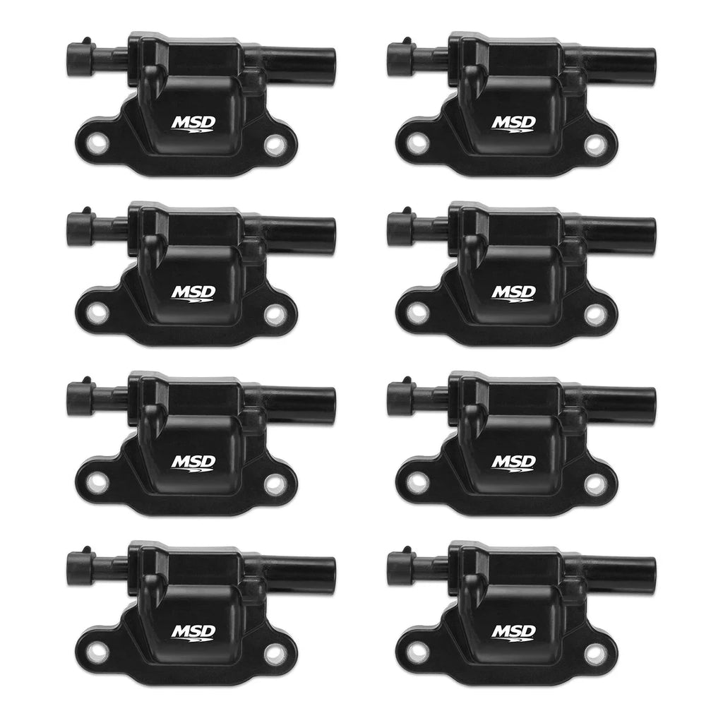 MSD MSD Ignition Coil - Blaster Series - LS2/LS3/LS4/LS7/LS9 Engines -Black - 8-Pack 826583