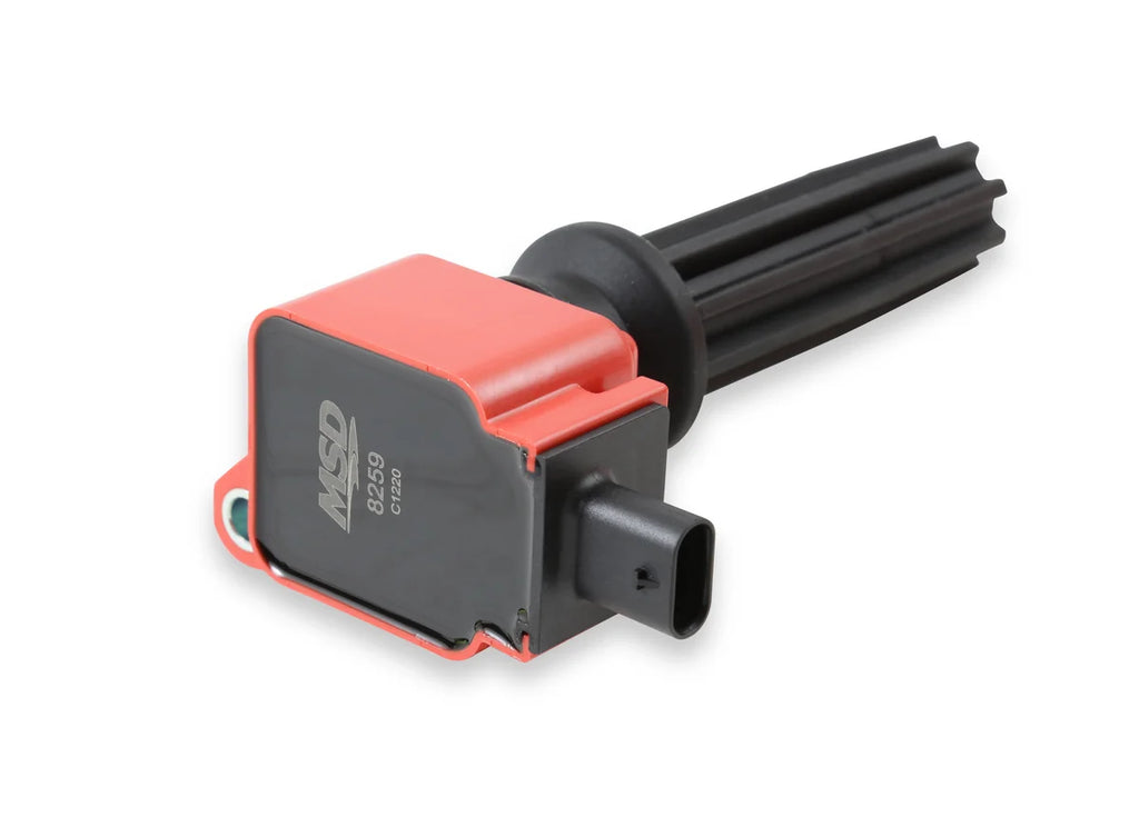 MSD MSD Ignition Coil - Ford EcoBoost - 2.0L/2.3L L4 - Red - 4-Pack - Side View