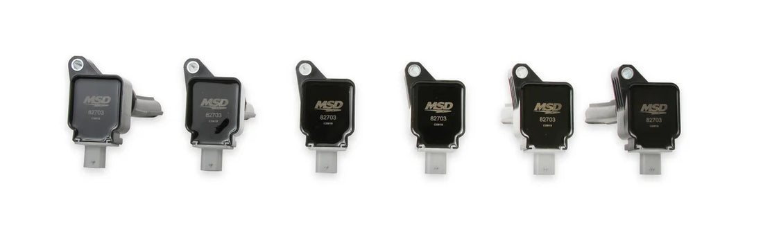 MSD MSD Ignition Coil - Ford EcoBoost - 3.5L V6 - Black - 6-Pack - Side View